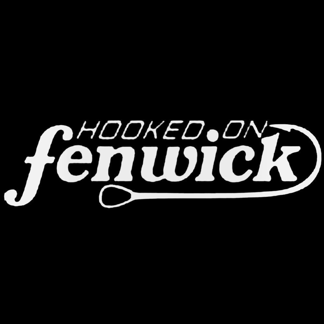 Hooked On Fenwick Fishing Die Cut Decal Sticker