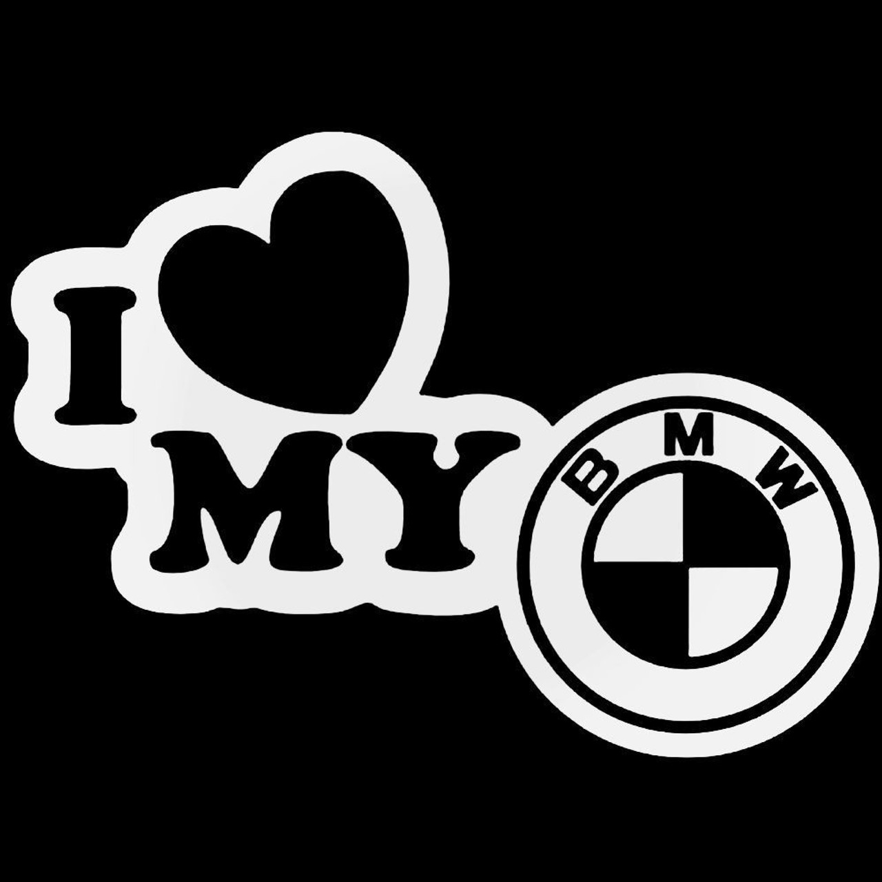 Hello Kitty BMW Logo Die-Cut Decal FREE SHIPPING WITH USA — This