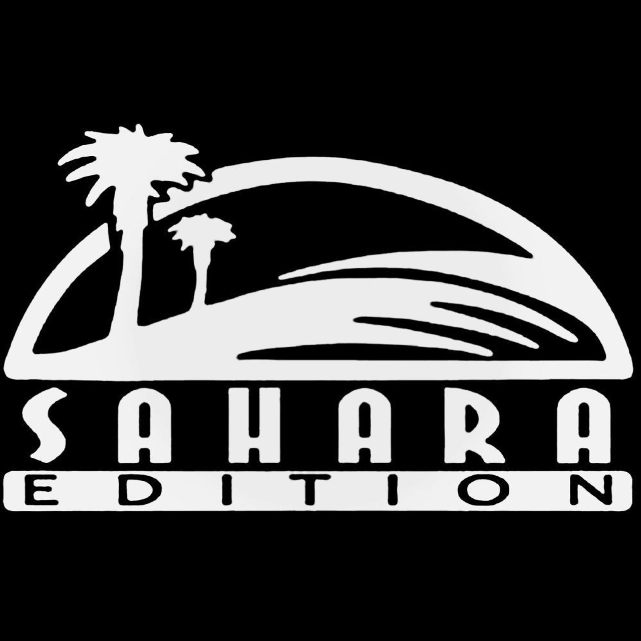 Stickers rond logo Sahara Edition Noir & Blanc pour Jeep