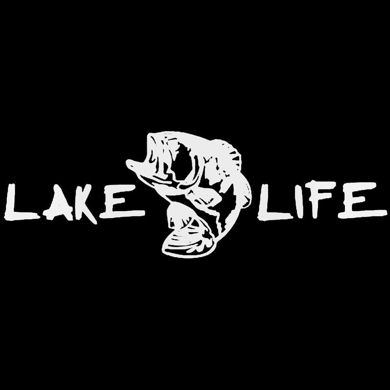Lake Life Bass Fish Fishing 2 Vinyl Decal Sticker