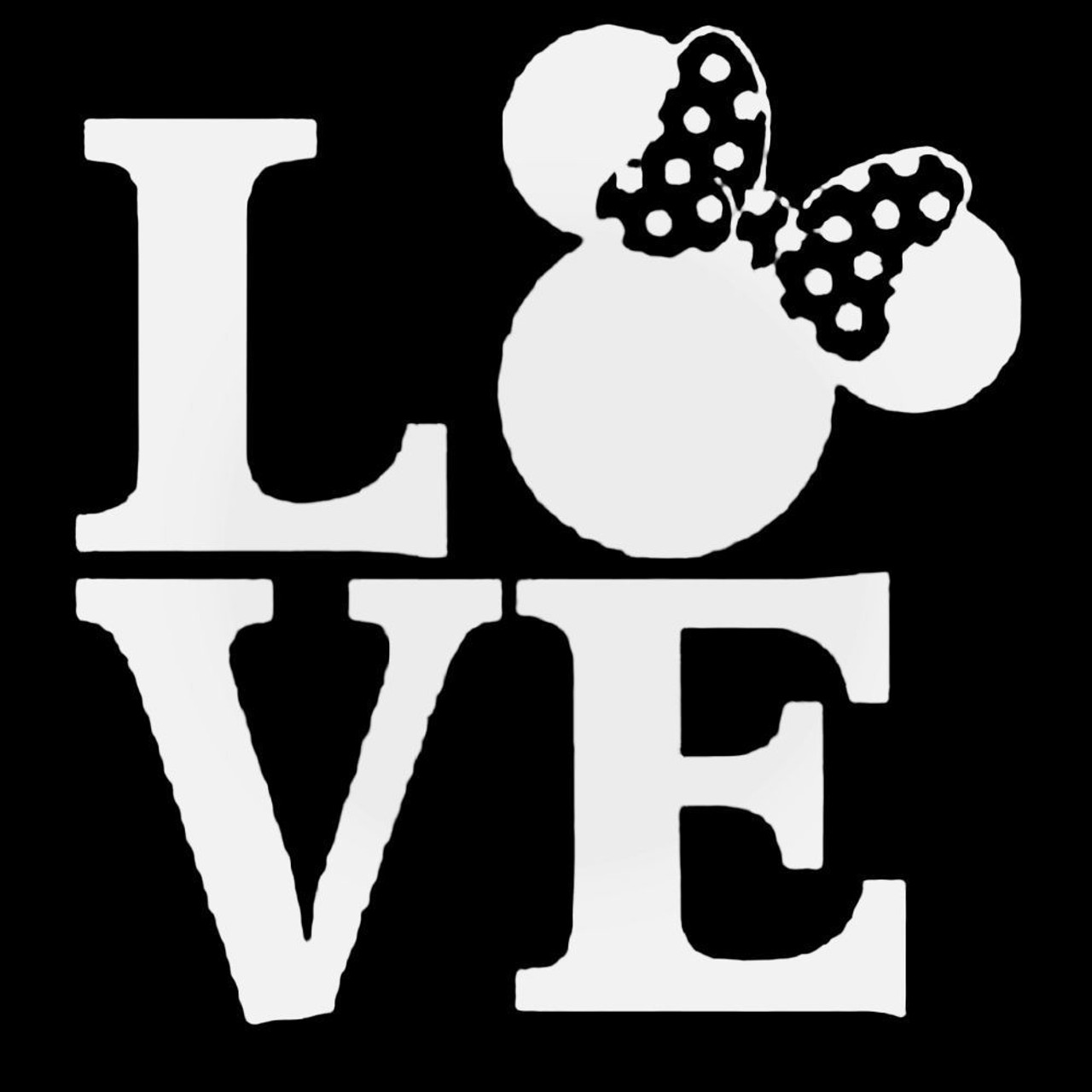 Love Minnie Mouse Decal Sticker