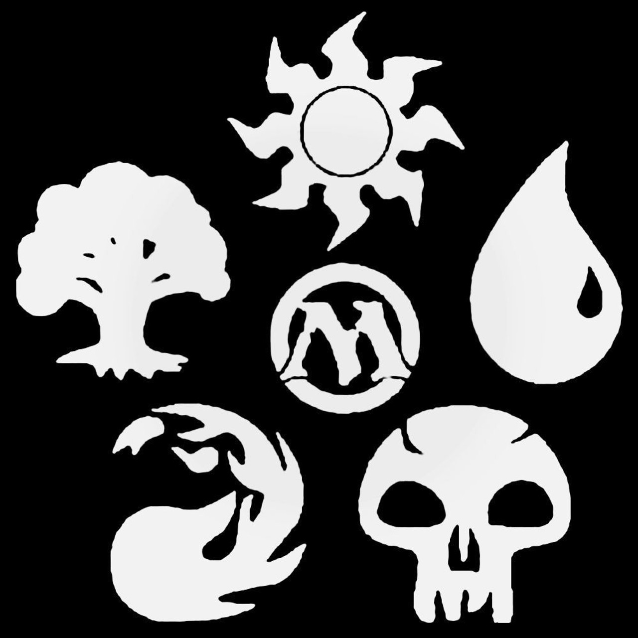 Mana Symbols Mtg D5 Set Magic The Gathering Decal Sticker