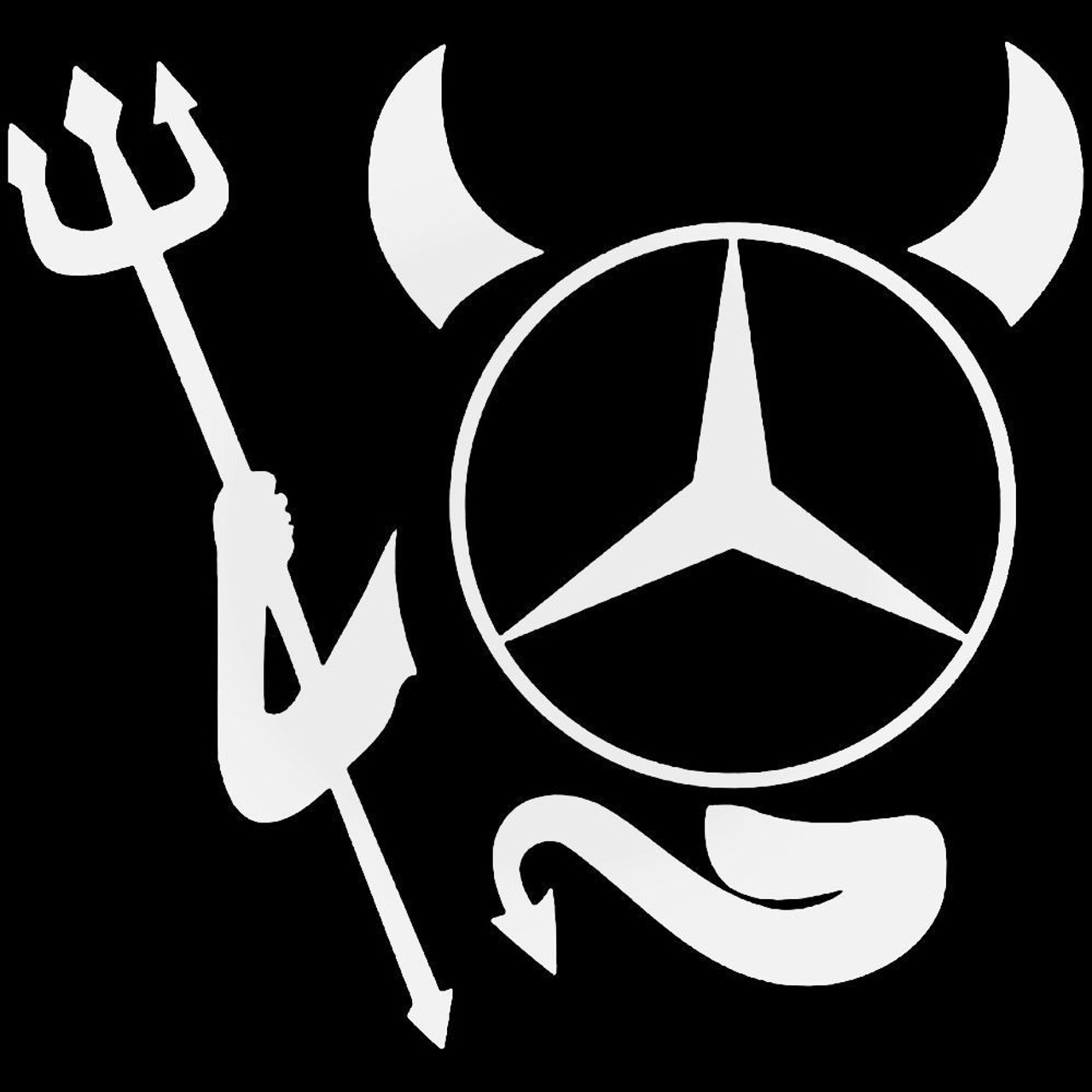 Mercedes Benz Devil Vinyl Decal Sticker