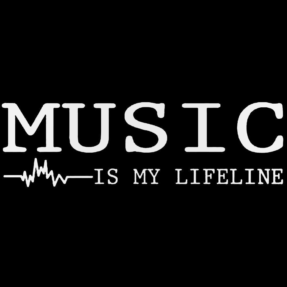 Music Is My Lifeline Decal Sticker