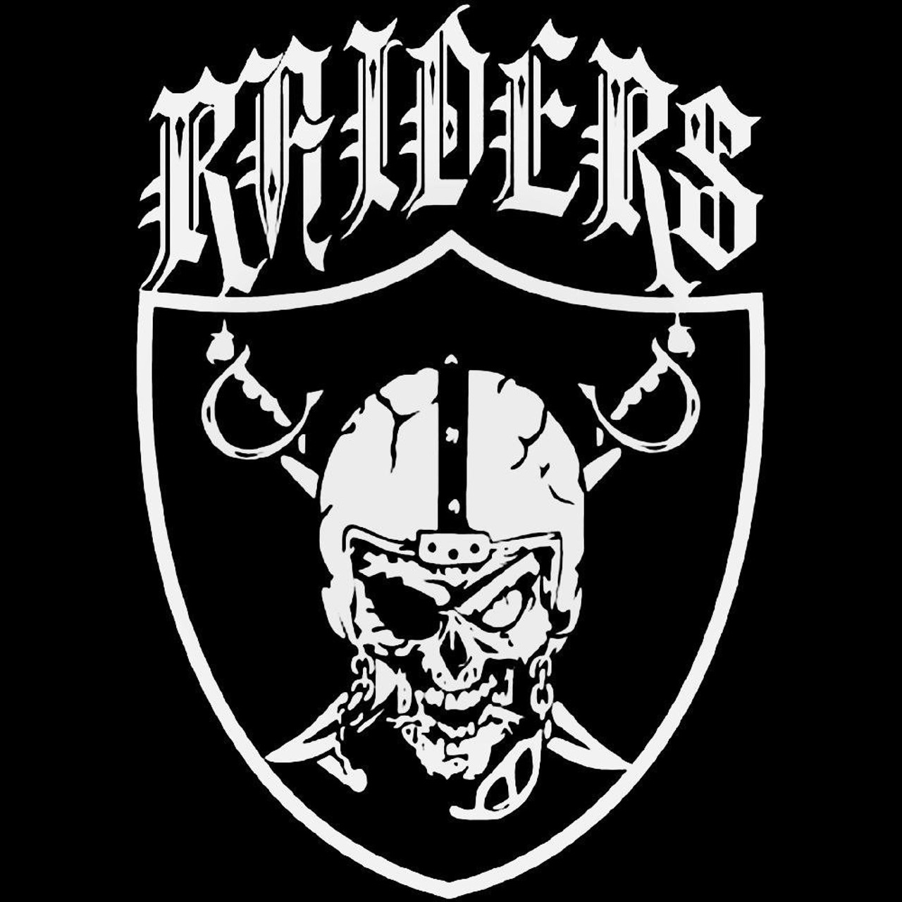 raiders skull decal