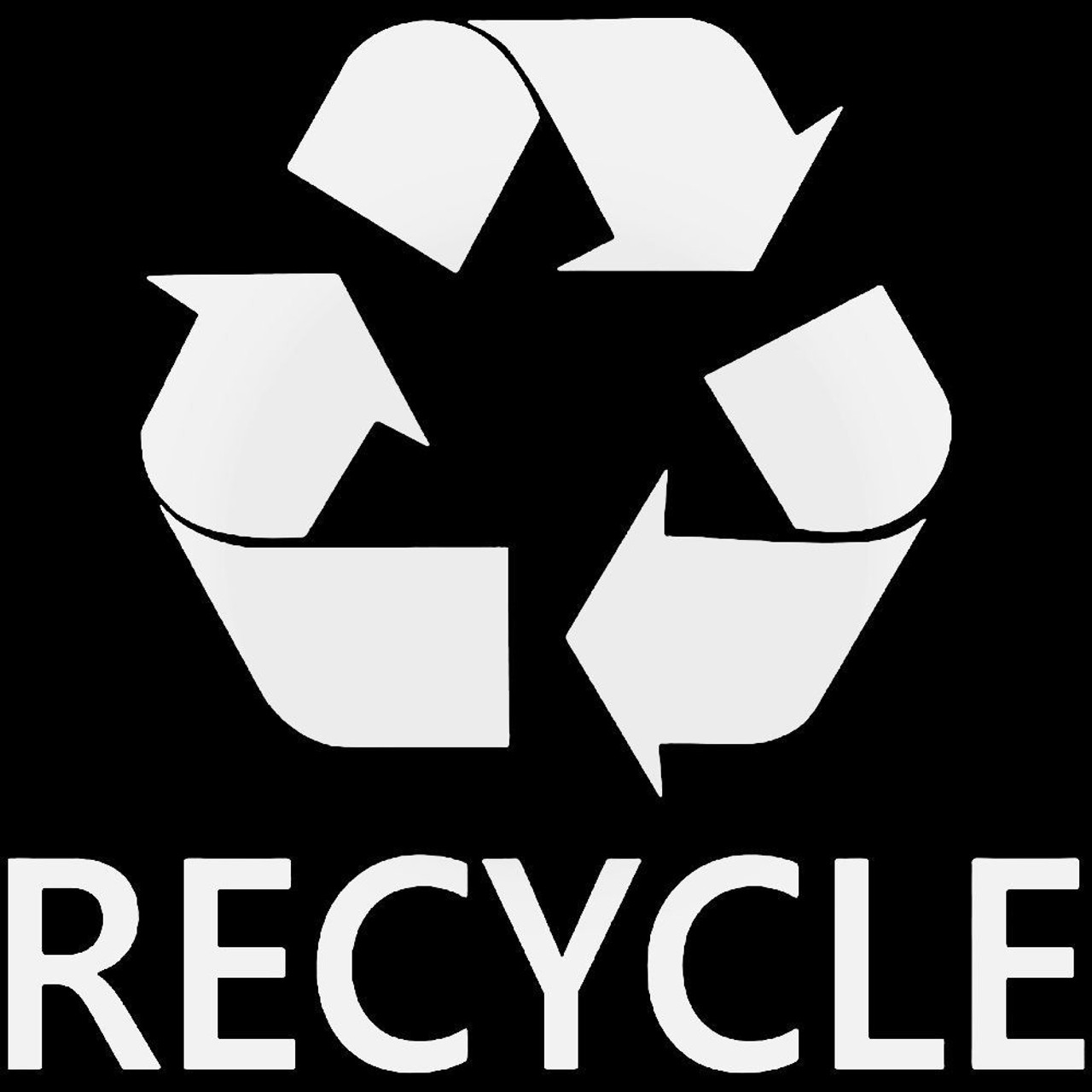 Recycle Trash Symbol 4 Vinyl Decal Sticker