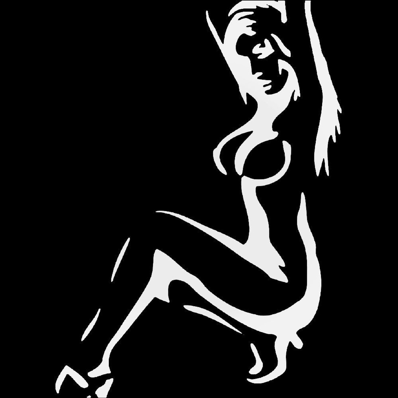 Sexy Stripper Girl Nude Vinyl Decal Sticker