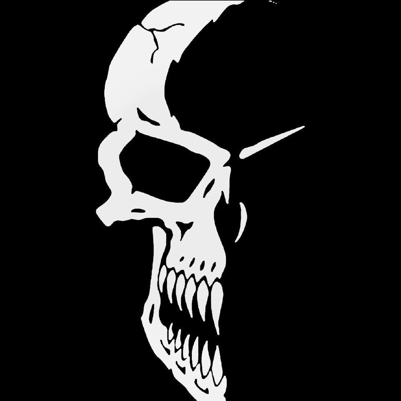 Skulls s Half Face Skull Decal