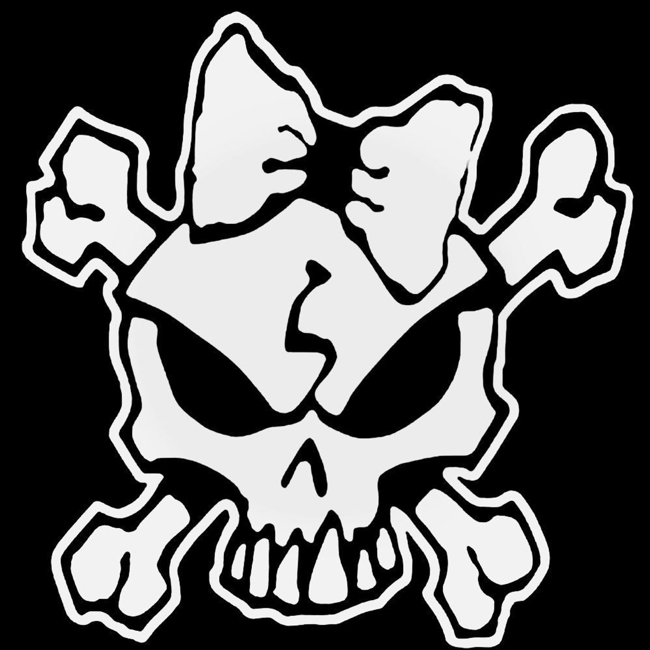 cute skull and crossbones stencil