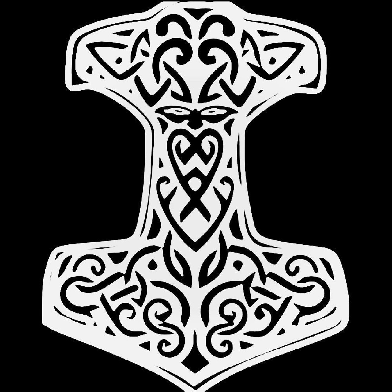 Thor Hammer Emblem Logo Vinyl Decal Sticker