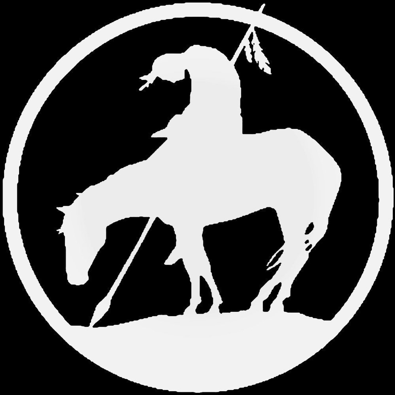 Trails End Native American Indian Icon Symbol Decal