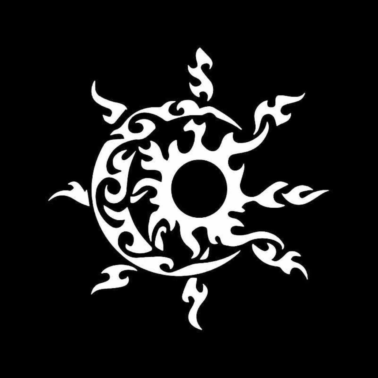 tribal sun moon tattoo designs