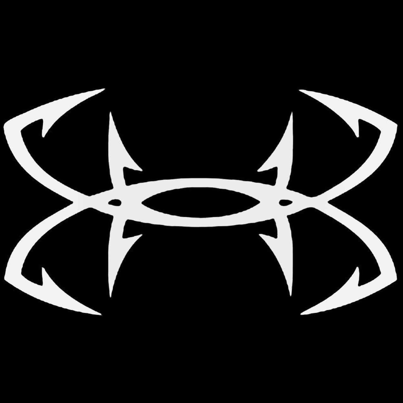 Under Armour Fishing Hook Logo Decal White 