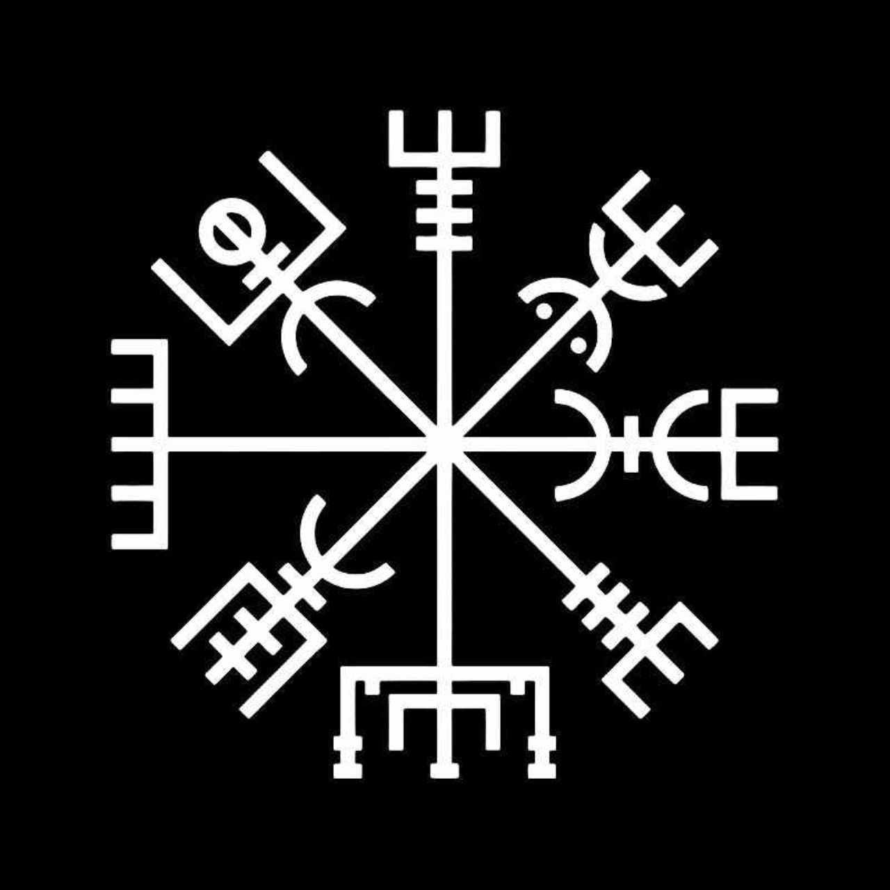 Viking Rune Vegvisir Talisman Vinyl Decal Sticker