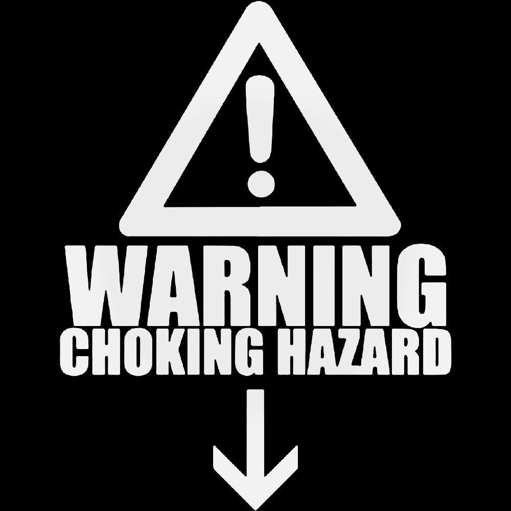 Warning Choking Hazard Vinyl Decal Sticker