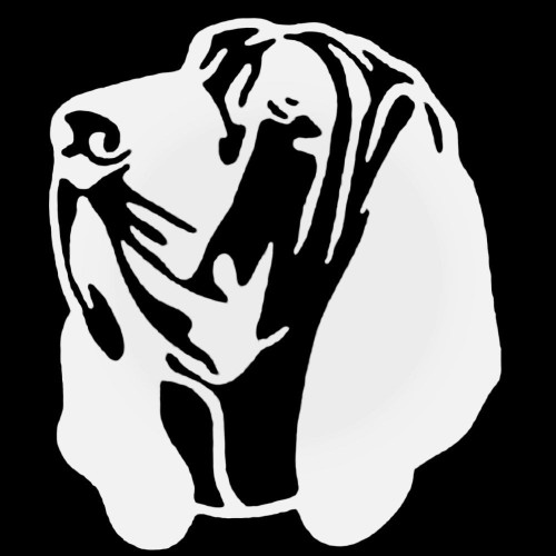 Bloodhound Head Decal Sticker