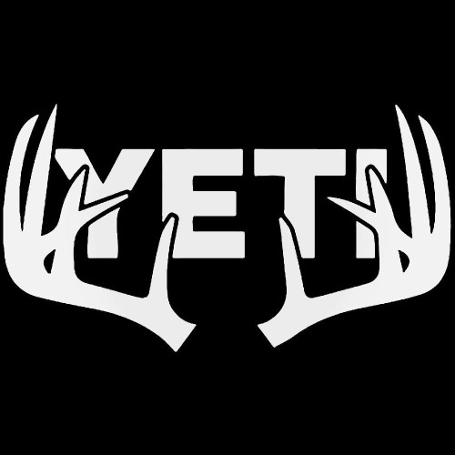 Yeti Deer Buck Antlers 1 Vinyl Decal Sticker