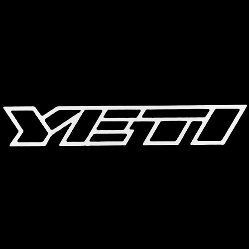 Yeti Text Outline Cycling Decal Sticker
