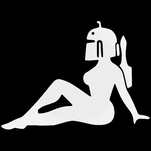 Boba Fett Sexy Mudflap Girl Sticker