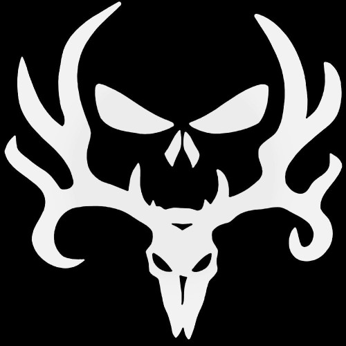 Bone Collector Buck Antlers Skull Style 1 Decal