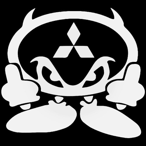 Citroen Devil Man Mitsubishi Sticker