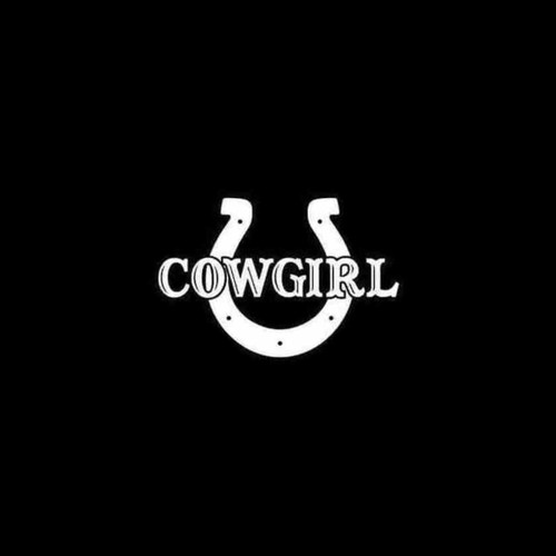 Cowgirl With Horseshoe Decal Sticker