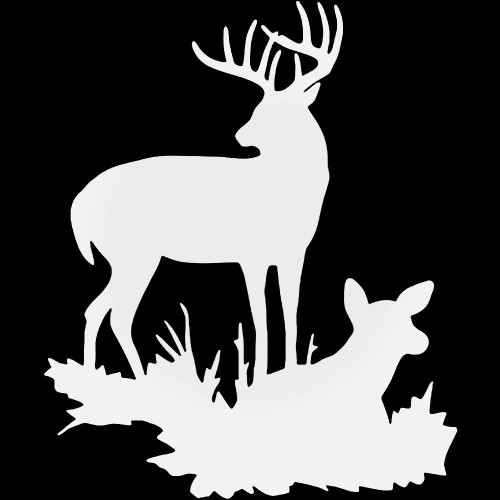 Deer Family Wildlfie Decal Sticker Style 1 Vinyl Decal Sticker