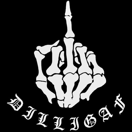 Dilligaf Middle Finger Sticker