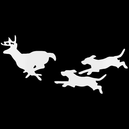 dogs chasing deer