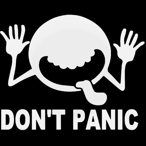 Dont Panic Hitchhikers Galaxy Decal Sticker