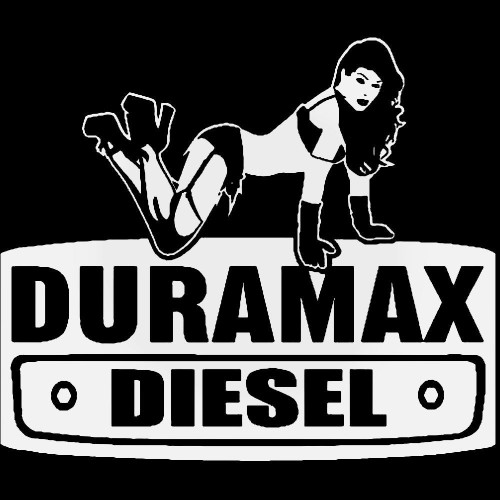 Duramax With Girl V1 Decal Sticker