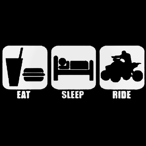 Eat Sleep Ride 4 Wheeler Decal Sticker