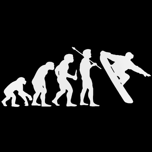 Evolution Of Snowboarding Snowboard Sports Sticker
