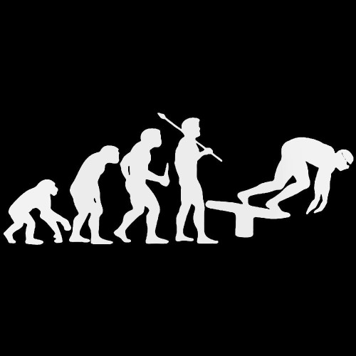 Evolution Of Swimming Olympics Sticker