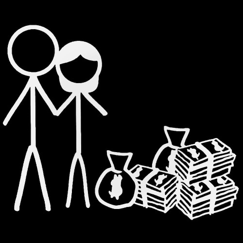 Family No Kids Cash Money Decal Sticker