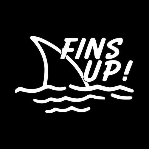 Fins Up Jimmy Buffet Vinyl Decal Sticker