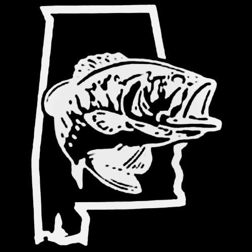 Alabama Bass Fishing Decal Sticker
