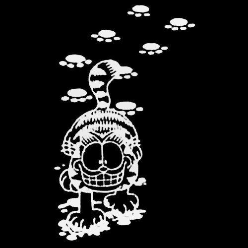 Garfield Footprints Decal Sticker