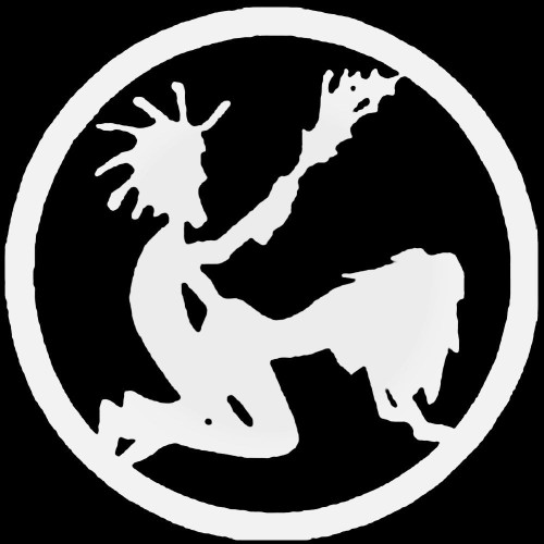 Hatchet Man Fking Hatchet Girl Circle. Decal Sticker