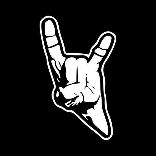 Heavy Metal Devil Horns Vinyl Decal Sticker