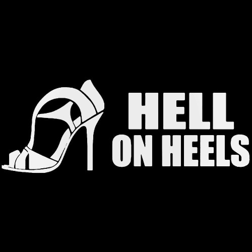 Hell On Heels Fashion Shoes Vinyl Decal Sticker
