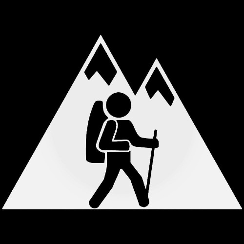 Hiking Mountain 1 Vinyl Decal Sticker