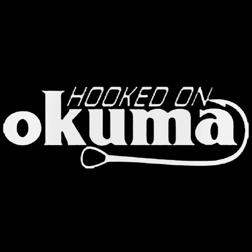 Hooked On Okuma Fishing Die Cut Decal Sticker