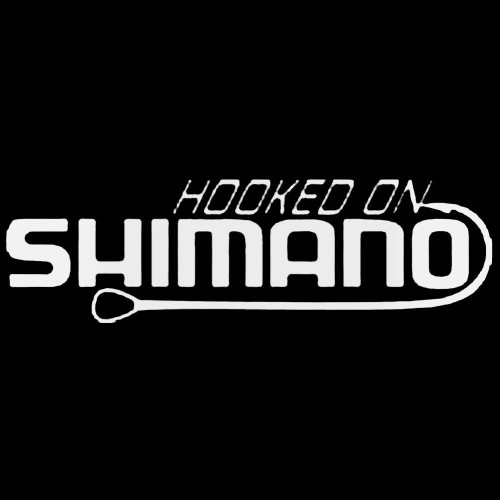 Hooked On Shimano Fishing Die Cut Decal Sticker
