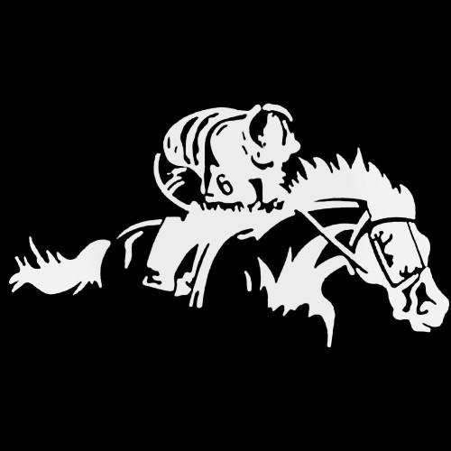 Horse Racing Style 2 Decal Sticker