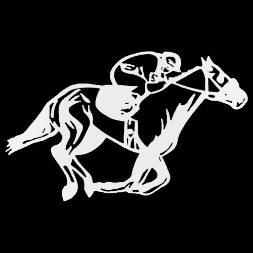 Horse Racing Style 3 Decal Sticker