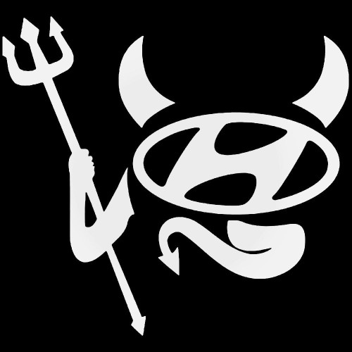 Hyundai Devil Vinyl Decal Sticker