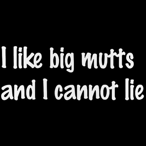 I Like Big Mutts And I Cannot Lie Decal Sticker