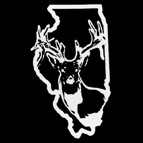Illinois Deer Hunting Style 2 Decal Sticker