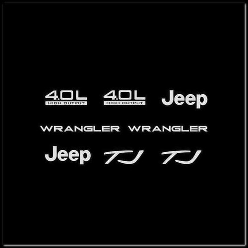 Jeep Wrangler Tj 4.0L 4.0 L Refresh Set Decal Sticker